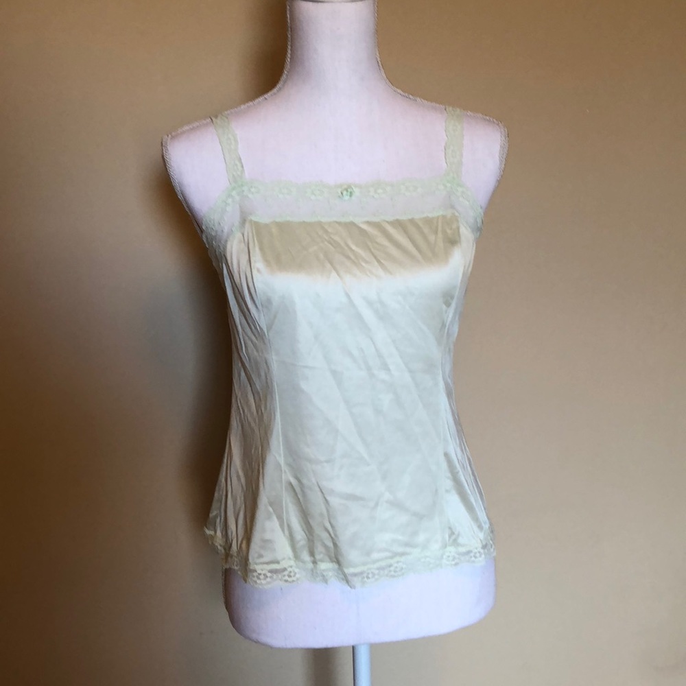 1960’s Women’s Light green and Lace Cami